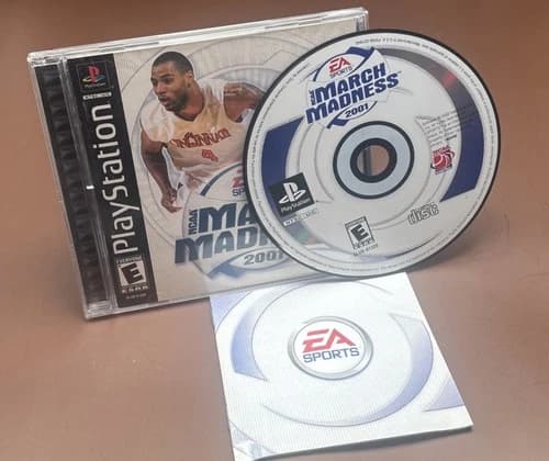 NCAA March Madness 2001 (Sony PlayStation 1) PS1 Complete w/ Registration Card