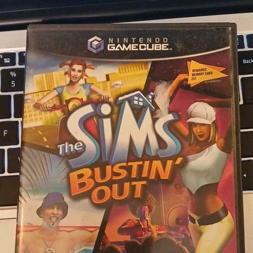 The Sims Bustin' Out Nintendo GameCube EA Games Simulation Requires Memory Card