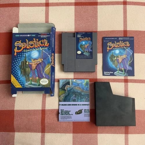 Solstice the Quest for the Staff of Demnos, Nintendo NES, works.