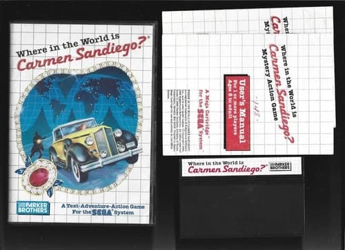 Sega Master System WHERE IN THE WORLD IS CARMEN SANDIEGO? (CIB) w/BOTH MANUALS