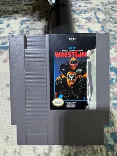 WCW World Championship Wrestling (NES, 1990) - Authentic - Cart Only