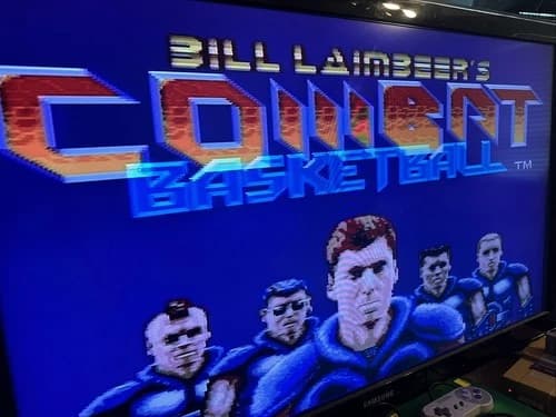 Bill Laimbeer's Combat Basketball (Super Nintendo SNES, 1991) Tested Authentic