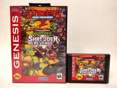 Streets of Rage 2 x TMNT: Shredder's Re-Revenge for Sega Genesis/Mega Drive