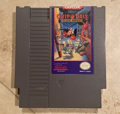 Chip ’n Dale Rescue Rangers – Nintendo NES – Authentic – Tested – Cart Only