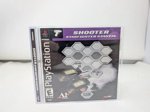 Shooter Starfighter Sanvein (Sony Playstation 1, 2000) PS1 - Complete CIB