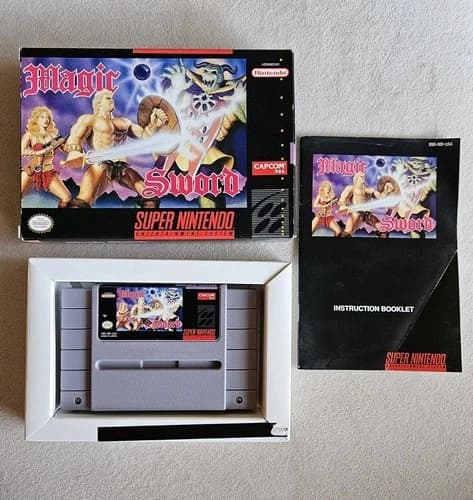 MAGIC SWORD SUPER NINTENDO COMPLETE IN BOX