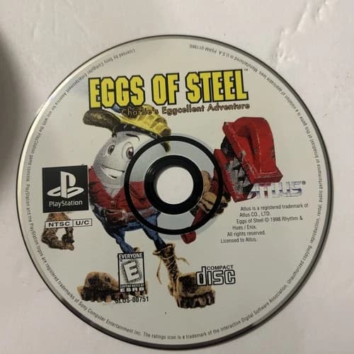 Eggs of Steel Charlie's Eggcellent Adventure - Loose Sony PS1 Playstation 1 Disc