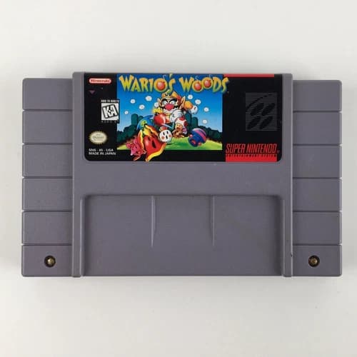 Wario's Woods Super Nintendo SNES Original Authentic Genuine Game!