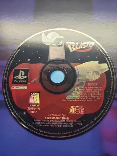 Blasto (Sony PlayStation 1, 1998) PS1 Disc Only -- TESTED & Working- GOOD Tested