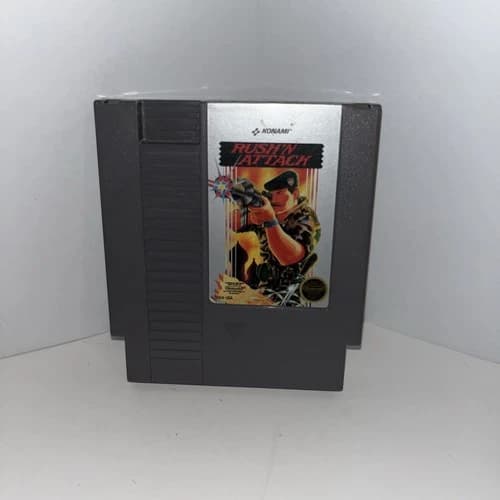 Rush'n Attack Nintendo NES 1987 Tested Working CLEAN LABEL FAST SHIPPING NTSC