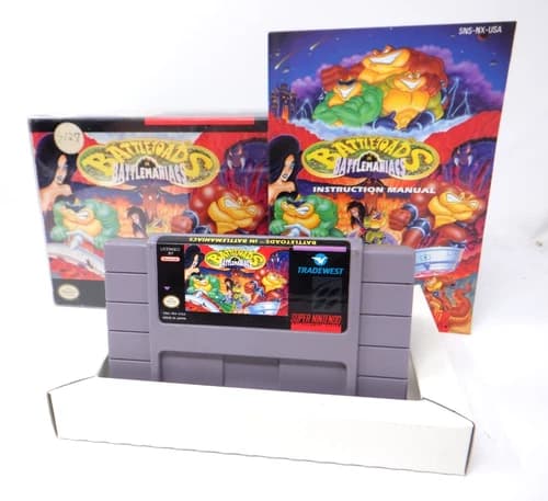 Battletoads in Battlemaniacs (SNES, Super Nintendo) CIB