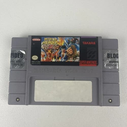 World Heroes 2 Takara Super Nintendo SNES Game Cartridge SNS-JI-USA Authentic