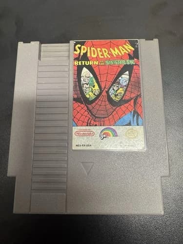 Spider-Man Return of the Sinister Six NES Nintendo Game Cartridge LJN