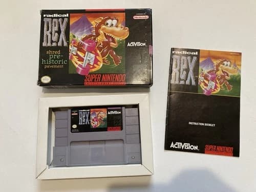 Radical Rex (Super Nintendo, 1994) SNES CIB Complete with Manual - Tested