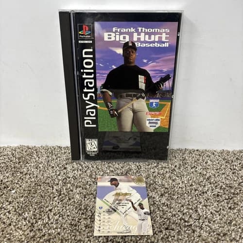 Frank Thomas Big Hurt Baseball (LONG BOX) Playstation One PS1 Game Complete