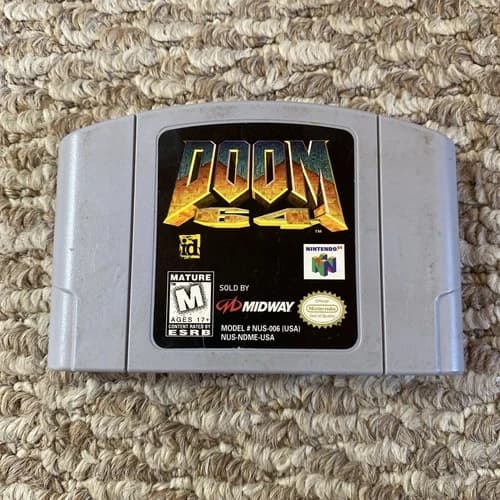 Doom 64 Nintendo 64 N64 Authentic Cartridge Tested Working