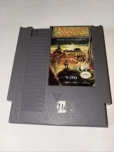 NES Dungeon Magic Sword of the Elements Nintendo Authentic Game Tested