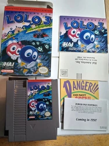 NES Adventures of Lolo 3 Authentic CiB With Box And Manual Nintendo 1991