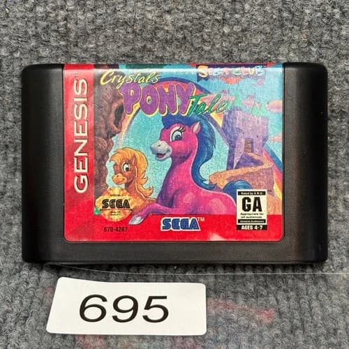 Crystal's Pony Tale Sega Genesis Cartridge Only Tested Works