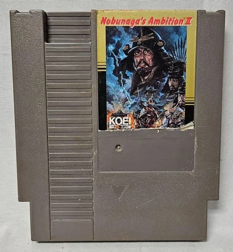 Nobunaga's Ambition II Nintendo NES CART ONLY TORN LABEL TESTED