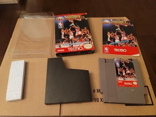 Tecmo NBA Basketball (Nintendo NES) Box Manual Cart - Tested!