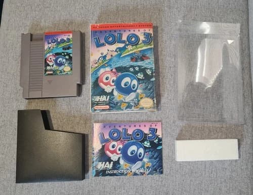Adventures of Lolo 3 Nintendo (NES) Game Complete in Box (CIB) Authentic Tested