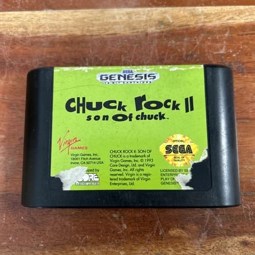 Chuck Rock II: Son of Chuck (Sega Genesis, 1993) Authentic Cart Only