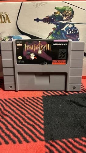 Final Fantasy III Super Nintendo SNES 1994 Authentic Cart, Tested