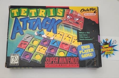 Tetris Attack (Super Nintendo, 1996) SNES Game CIB Complete Tested Authentic