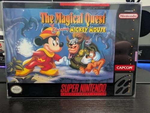 ***SNES-Super Nintendo-The Magical Quest Starring Mickey Mouse-100% Authentic