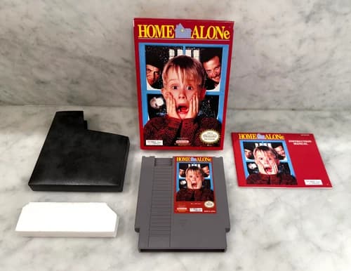 Original 1991 NES Home Alone Nintendo COMPLETE Box Cartridge Sleeve Manual Foam