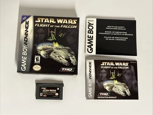 Star Wars Flight Of The Falcon Nintendo Game Boy Advance COMPLETE w/ Box manual