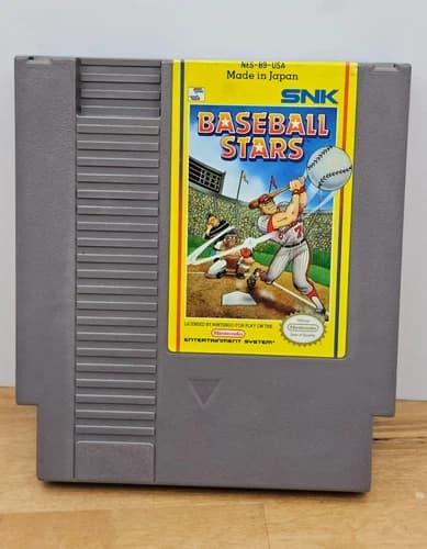 SNK Baseball Stars NES Cartridge Sports Game NTSC 1989
