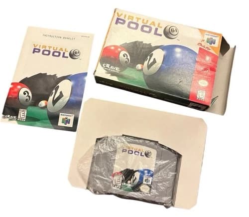 Virtual Pool 64 CIB (Nintendo 64, 1998) Complete In Box