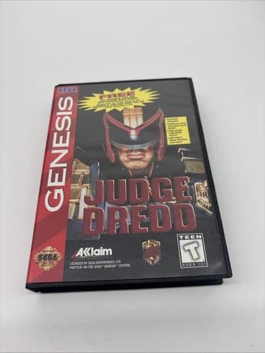 Authentic Judge Dredd Sega Genesis Game Complete with Manual CIB