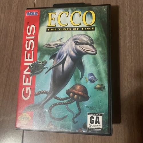 Ecco: The Tides of Time (Sega Genesis, 1994) CIB Complete with Manual Tested