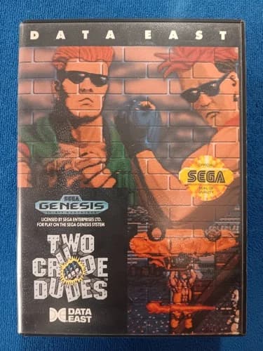 Two Crude Dudes (Sega Genesis, 1991) CIB w/Manual Data East