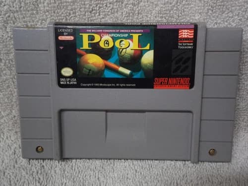Championship Pool (Super Nintendo Entertainment System, 1993)Working Game Only