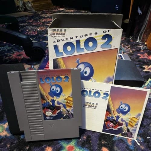 Nintendo Adventures of Lolo 2 NES HAL America Game Box Manual Included Puzzle