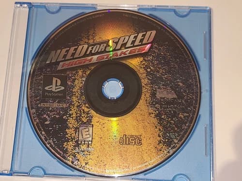 Sony PlayStation 1 PS1 PSOne Disc Only Tested Need for Speed High Stakes Black