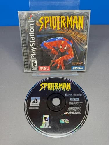 PS1 PLAYSTATION 1 SPIDER-MAN SPIDERMAN SPIDER MAN GAME BLACK LABEL COMPLETE READ