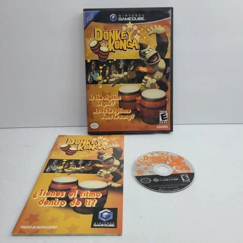 Donkey Konga (Nintendo GameCube, 2004) Complete CIB