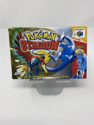 Pokemon Stadium 2 N64 Nintendo 64 CIB Complete In Box Gold Cartridge Authentic