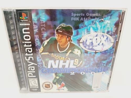 NHL Championship 2000 Sony Playstation PS1 Video Game Complete Tested Hockey