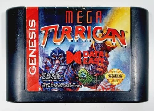 Sega Genesis Mega Turrican Video Game Cartridge - TESTED WORKING