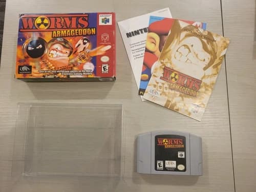 Worms Armageddon N64 - CIB Complete In Box - Protector Is Included