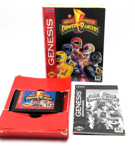 Mighty Morphin Power Rangers (Sega Genesis, 1994) Complete. TESTED.