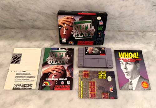 NFL Quarterback Club - Super Nintendo SNES - Complete CIB - Great Shape!!!