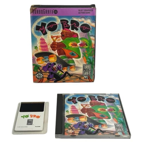 Yo Bro (Turbografx 16, 1991) TG16 Authentic CIB Complete In Box w/ Manual Tested
