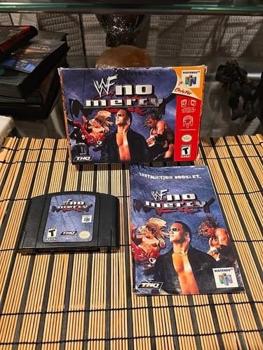 WWF No Mercy N64 Nintendo Complete CIB Authentic Tested Working Good Condition